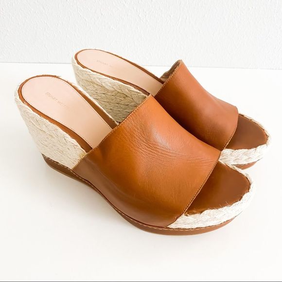 Stuart Weitzman Shoes - Stuart Weitzman Wedge Espadrilles Sandal Tan NWOT